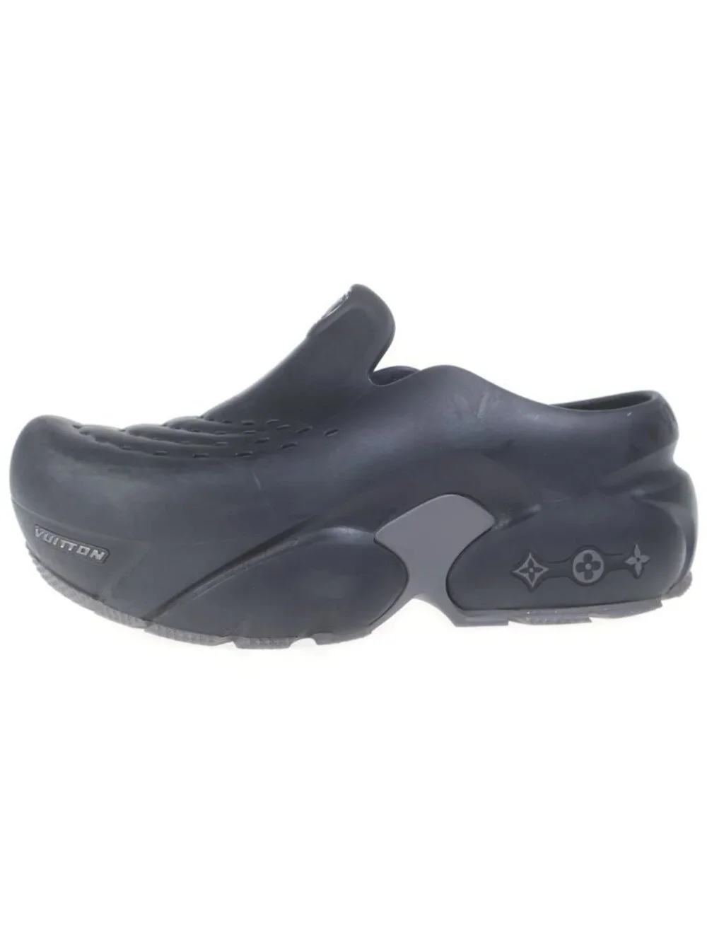Louis Vuitton LV Shark Line Slip on Sandals Black